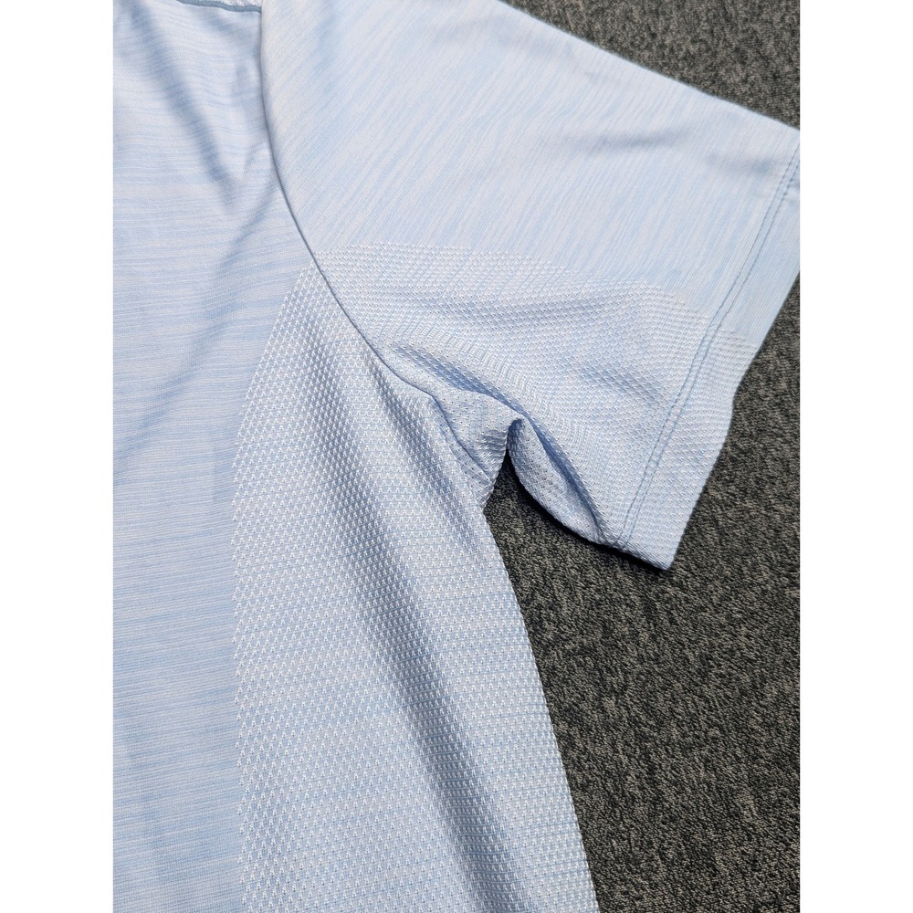 Tommy Bahama IslandZone Mens Large Blue Heathered Performance Golf Polo Shirt - Picture 4 of 8
